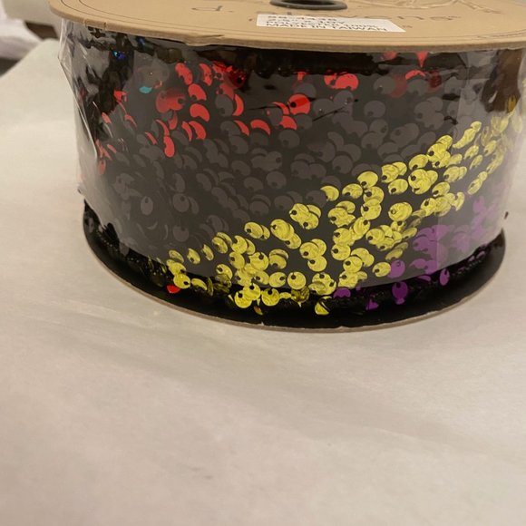 D. Stevens Sequined Ribbon, 2.5"W x 10 Yards - Picture 2 of 3